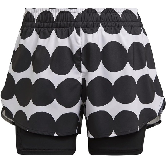 Adidas x Marimekko Polka Dots 2 in 1 shorts - Picture 3 of 9